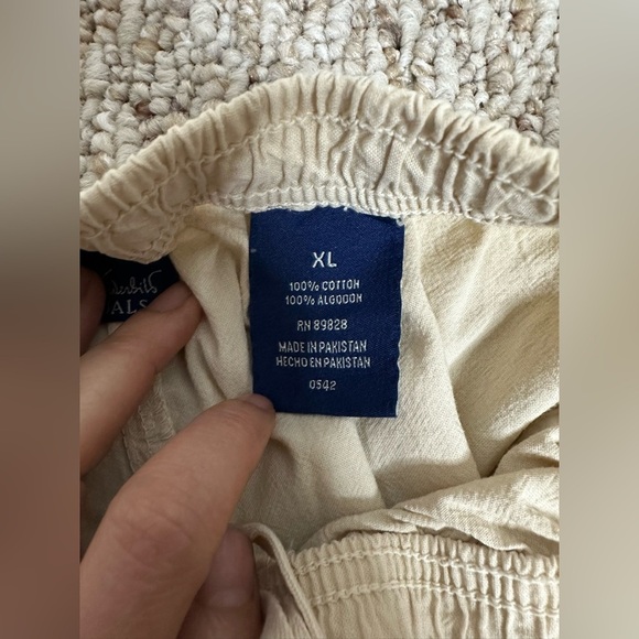 Gloria Vanderbilt Cream Lightweight Chinos Relaxed Fit size XL - Picture 5 of 6